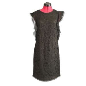 Vince Camuto Dress Women’s Size 14 Black Cocktail Lace Overlay Cap Sleeves